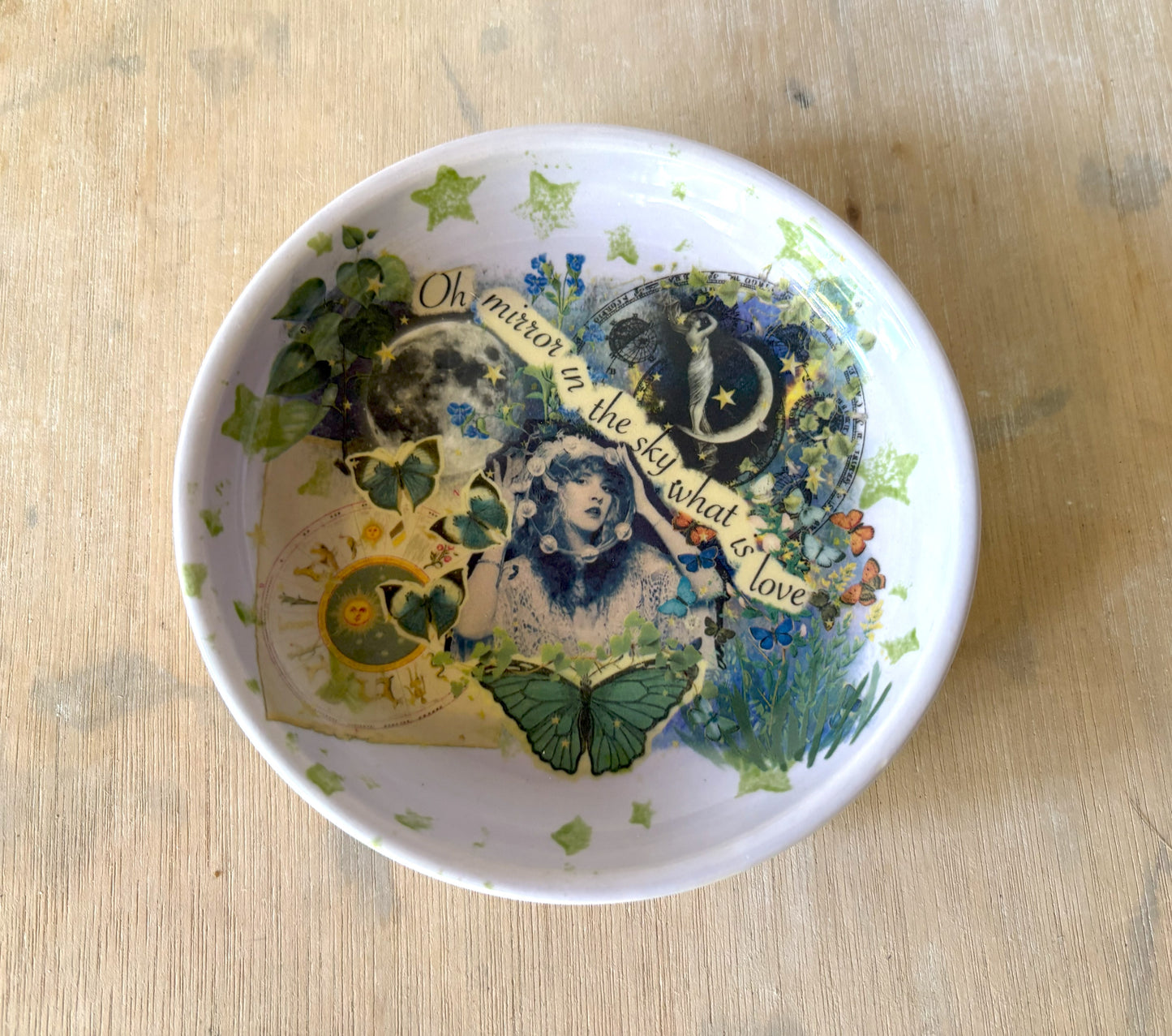 Millie's Pottery Stevie Nicks 'Oh Mirror in the Sky what is Love' Unique Trinket Dish Gift Set
