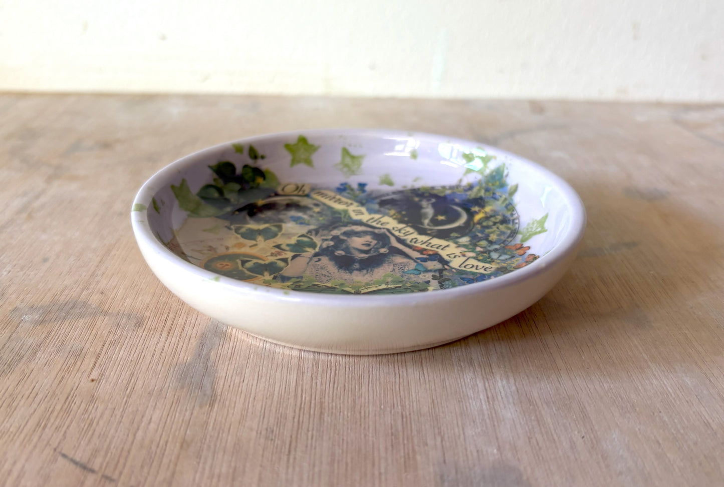 Millie's Pottery Stevie Nicks 'Oh Mirror in the Sky what is Love' Unique Trinket Dish Gift Set