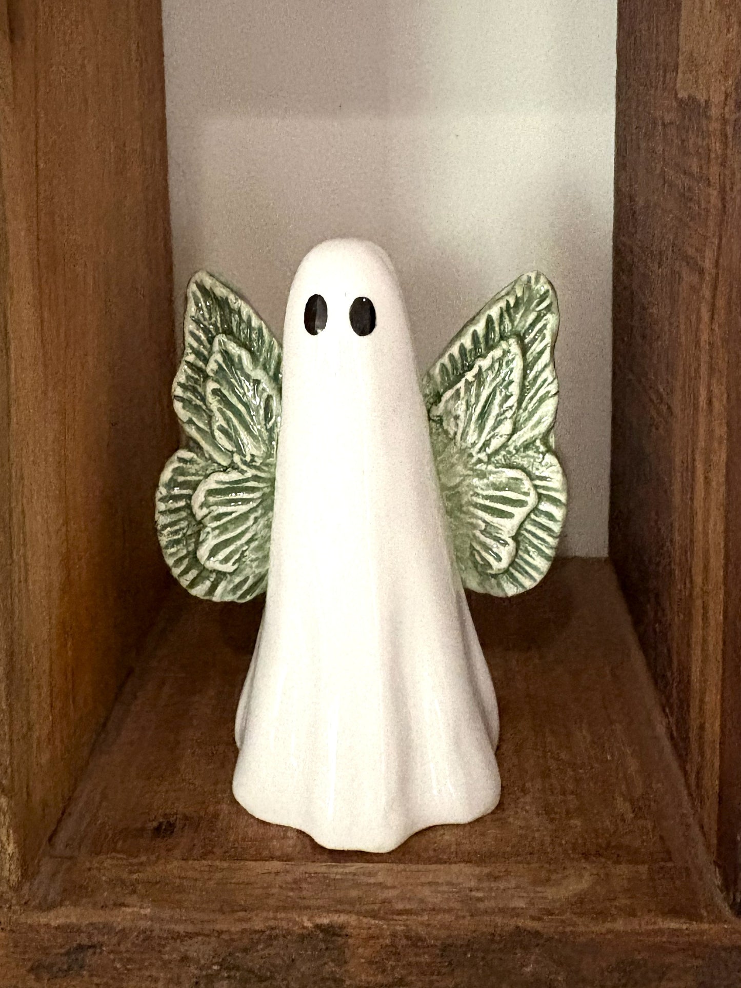 Millie's Pottery Hand Made Green Wings Fantasy Ghost and Ceramic Sword Gift Set