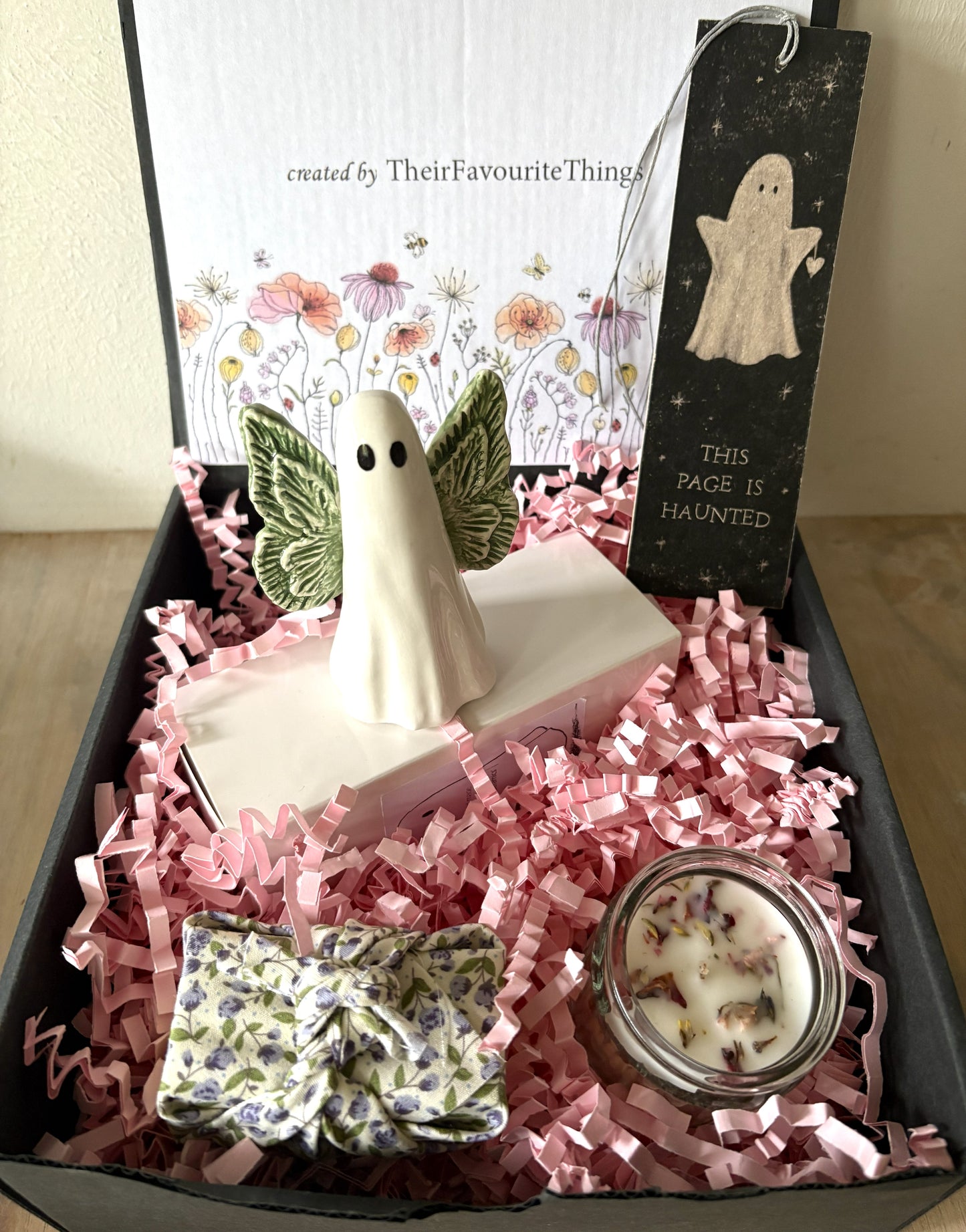 Millie's Pottery Hand Made Green Wings Fantasy Ghost and Ceramic Sword Gift Set