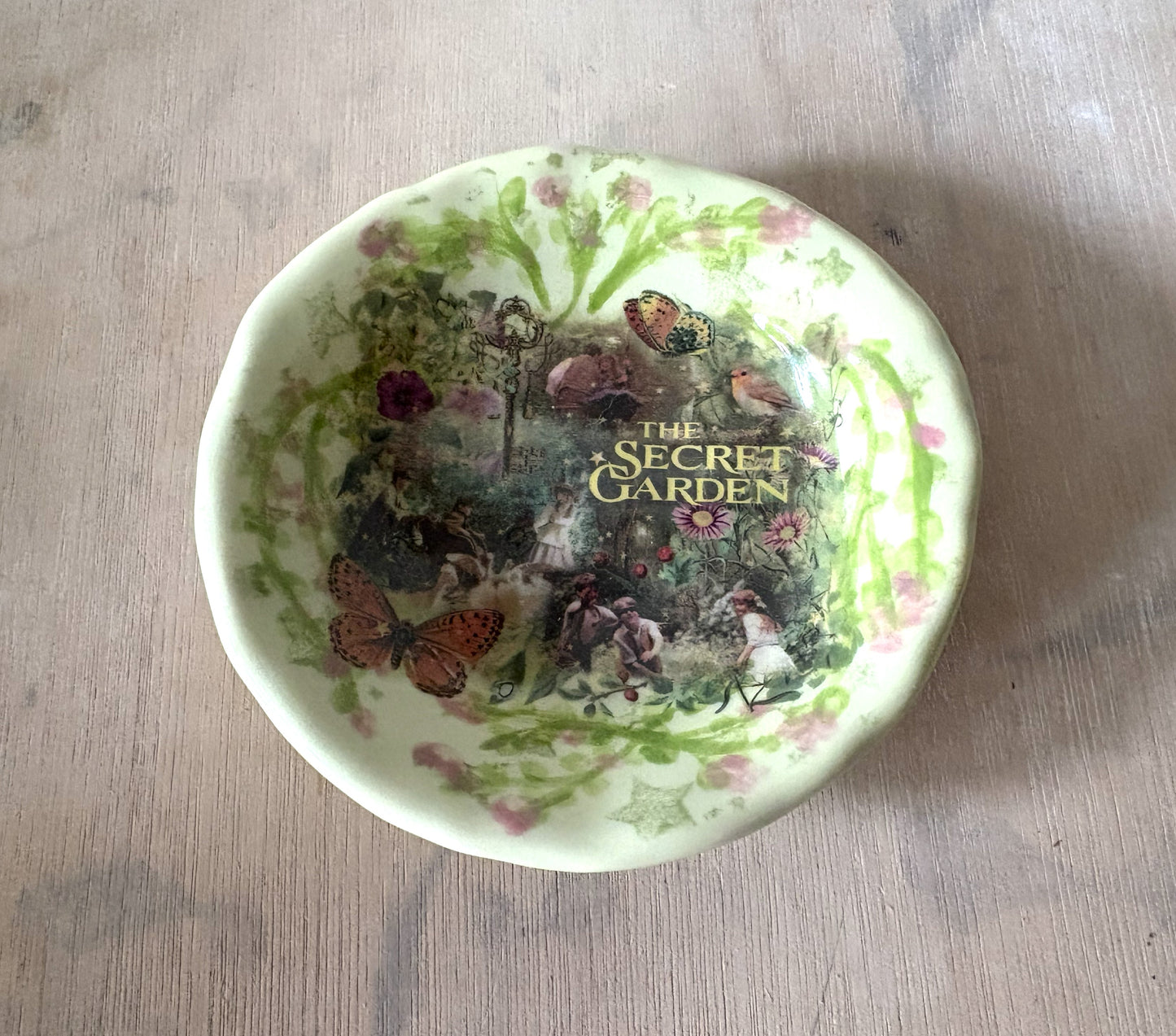 Secret Garden Trinket Dish - Millie's Pottery Secret Garden Trinket Ring Dish