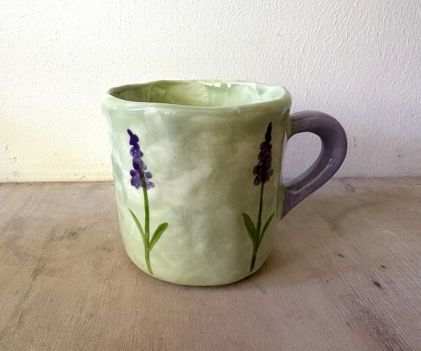 Millie's Pottery Lavender Ghost Hand Made and Hand Painted Mug Gift Set