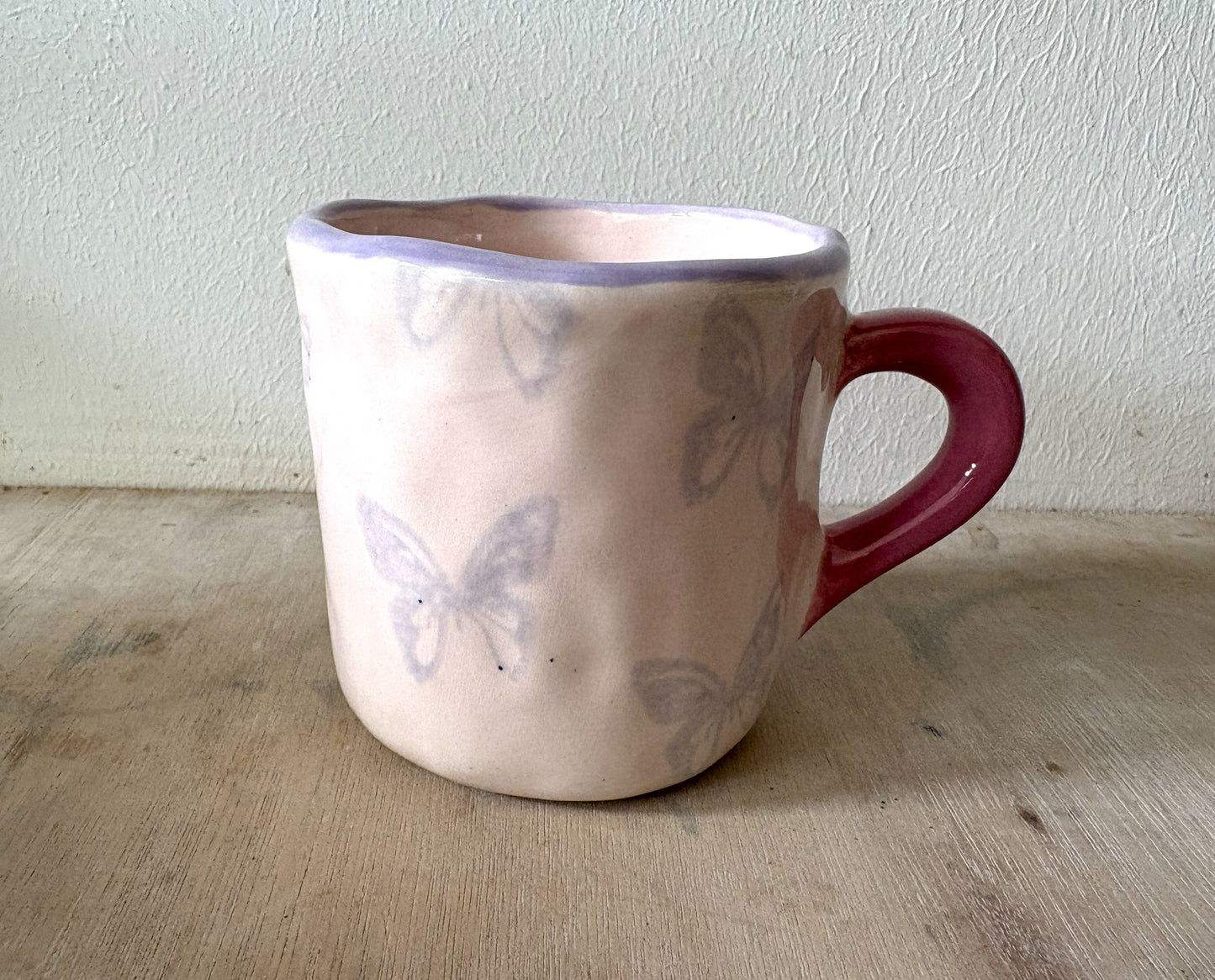 Millie's Pottery Pride and Prejudice Pink Hand Made and Hand Painted Mug Gift Set