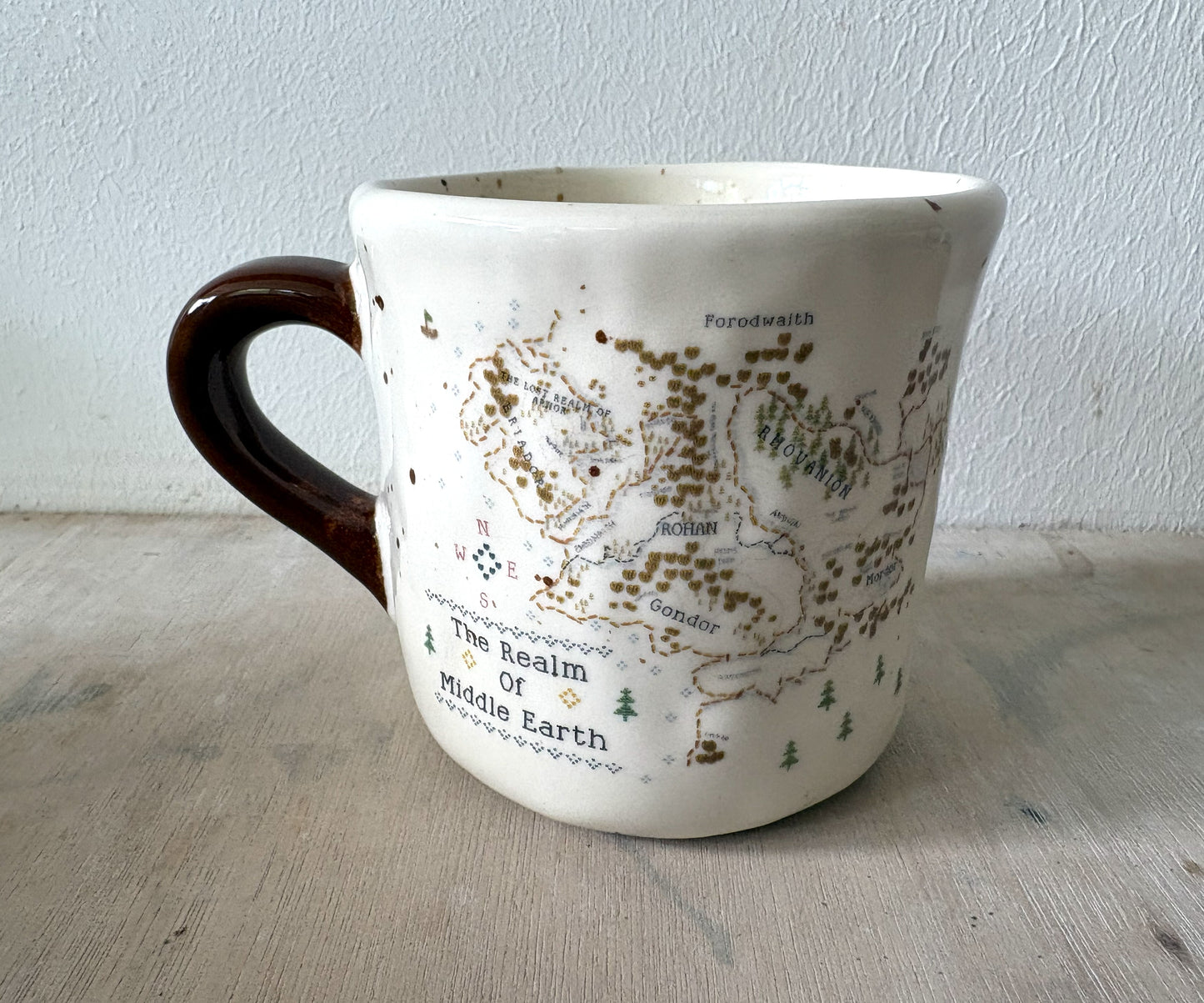 Millie's Pottery Hobbit LOTR Realms of Middle Earth Map Small Mug
