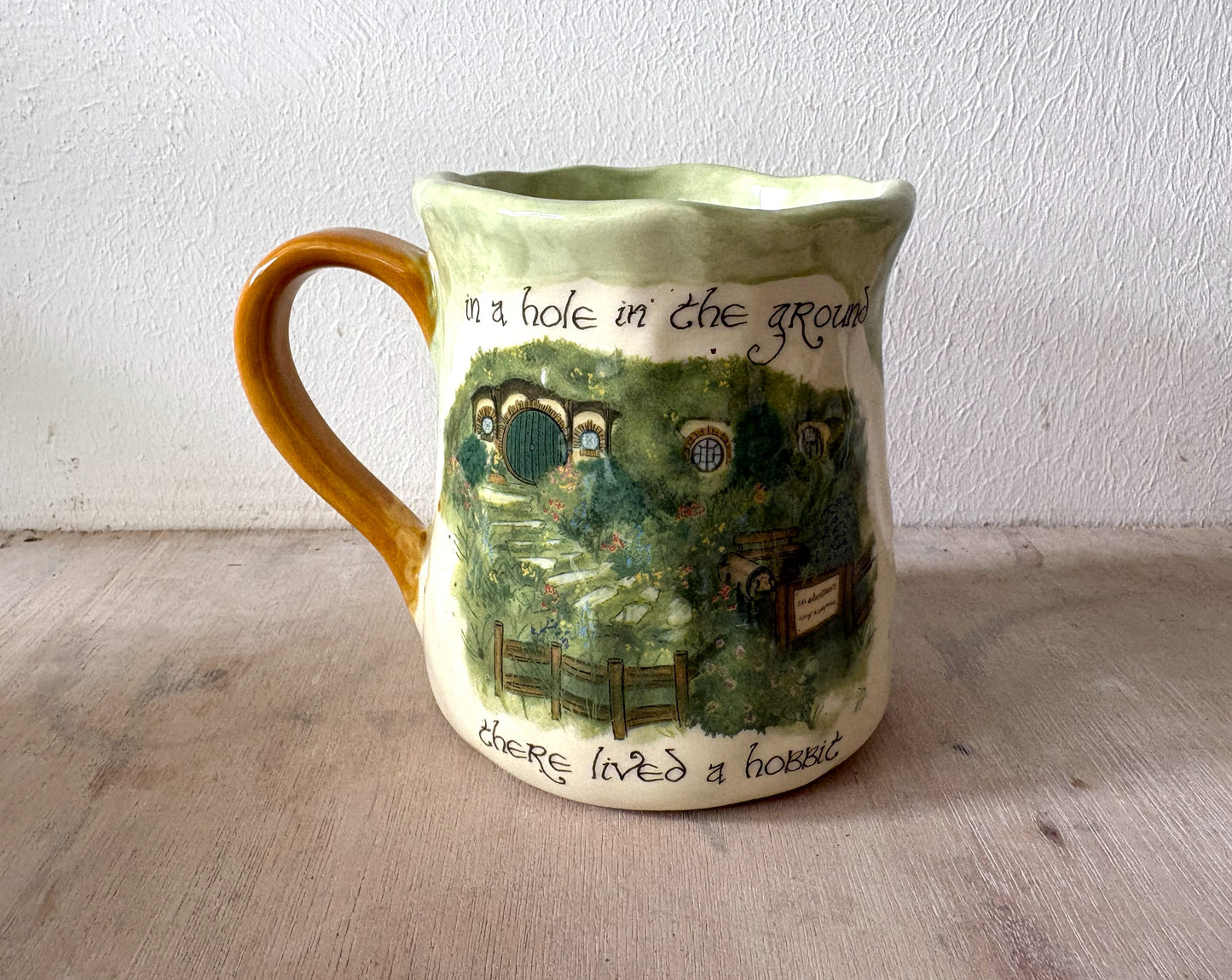 Millie's Pottery Hobbit Hole in the Ground Large Tulip Hand Painted Mug