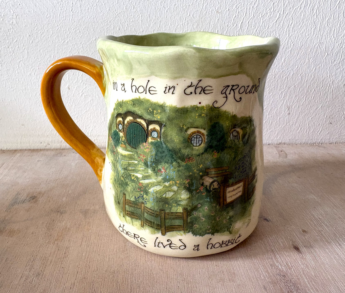 Millie's Pottery Hobbit Hole in the Ground Large Tulip Hand Painted Mug