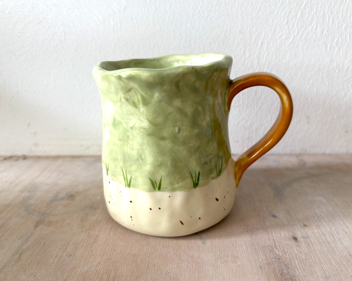 Millie's Pottery Hobbit Hole in the Ground Large Tulip Hand Painted Mug