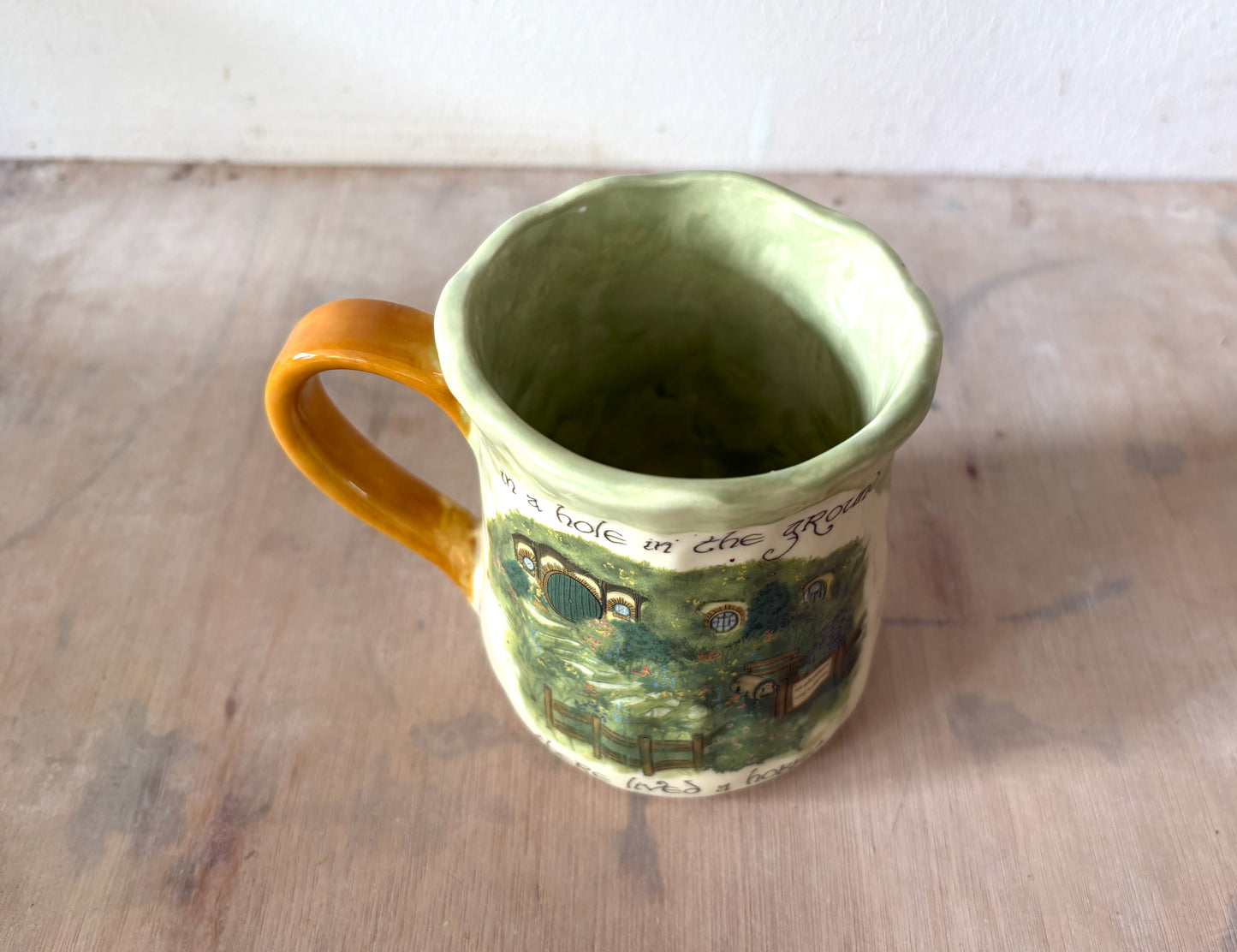 Millie's Pottery Hobbit Hole in the Ground Large Tulip Hand Painted Mug