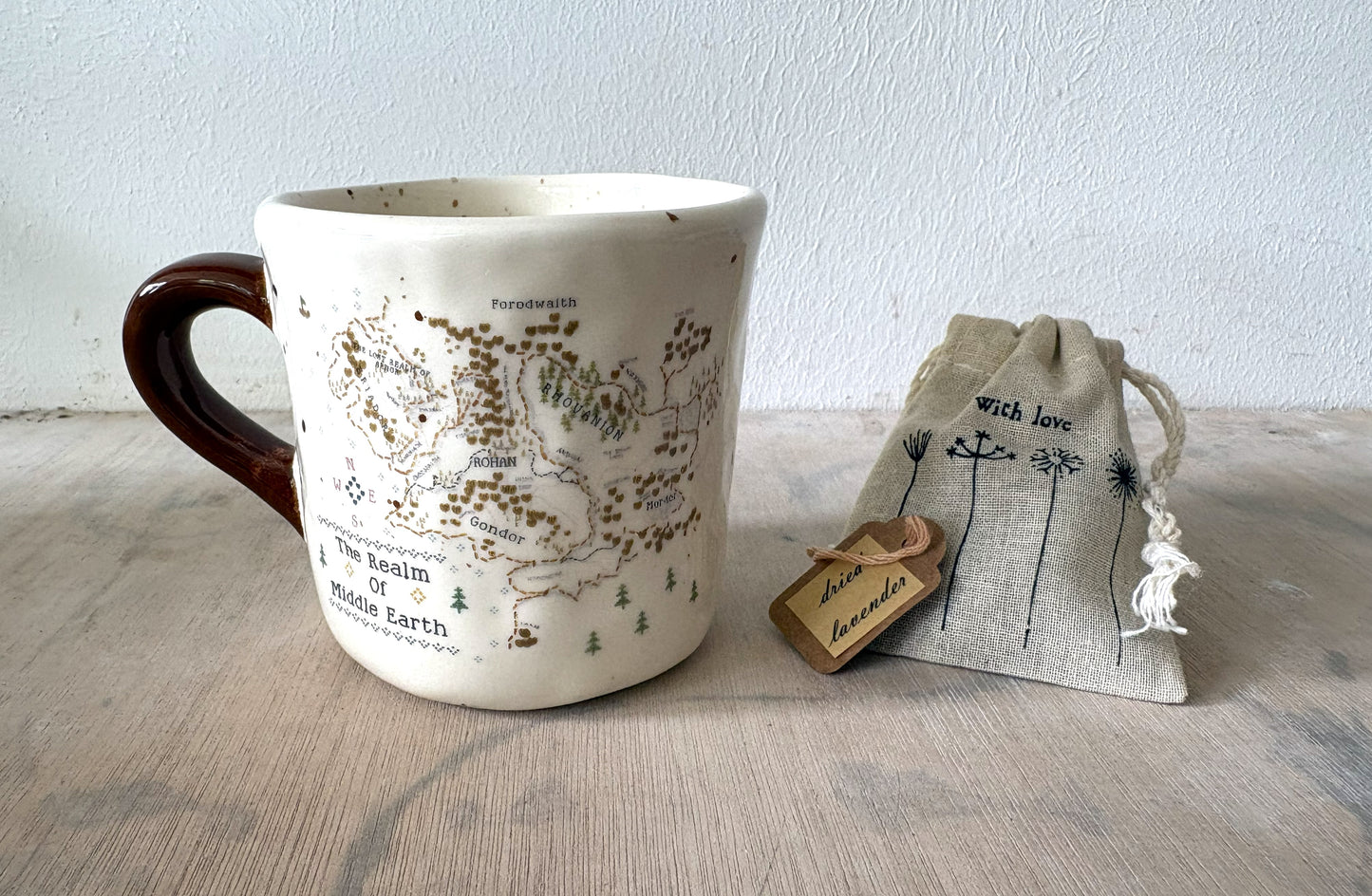 Millie's Pottery Hobbit LOTR Realms of Middle Earth Map Small Mug