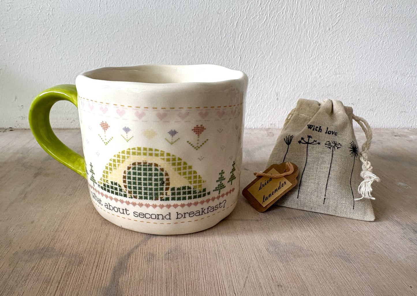 Millie's Pottery Hobbit Mug What about second breakfast Medium Round Mug