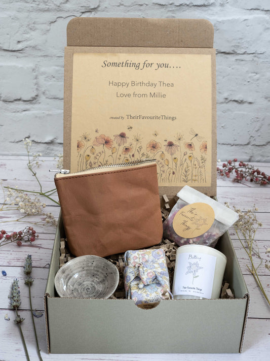 Gift Box Happy Birthday Day Artisan Sustainable Vegan Spa Gift for Her, Best Friend Present Eco Friendly Gift Box, Unique Gifts