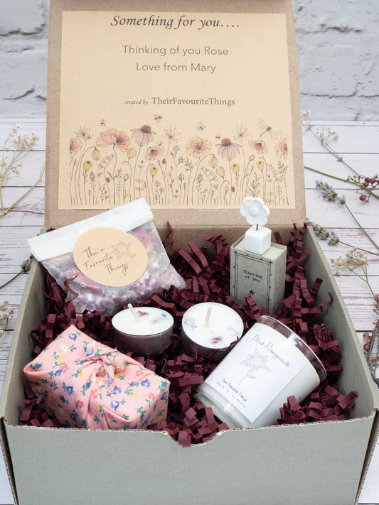 Thinking of You Gift Box Happy Birthday Artisan Sustainable Vegan Spa Gift for Her, Best Friend Present Eco Friendly Gift Box, Unique Gifts